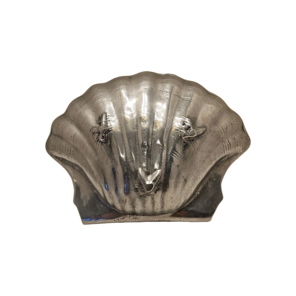Vintage JMB Honduras Clam Sea Shell Cast Serving Dish Tray‎ 12x9” Coastal Chic - Picture 8 of 8